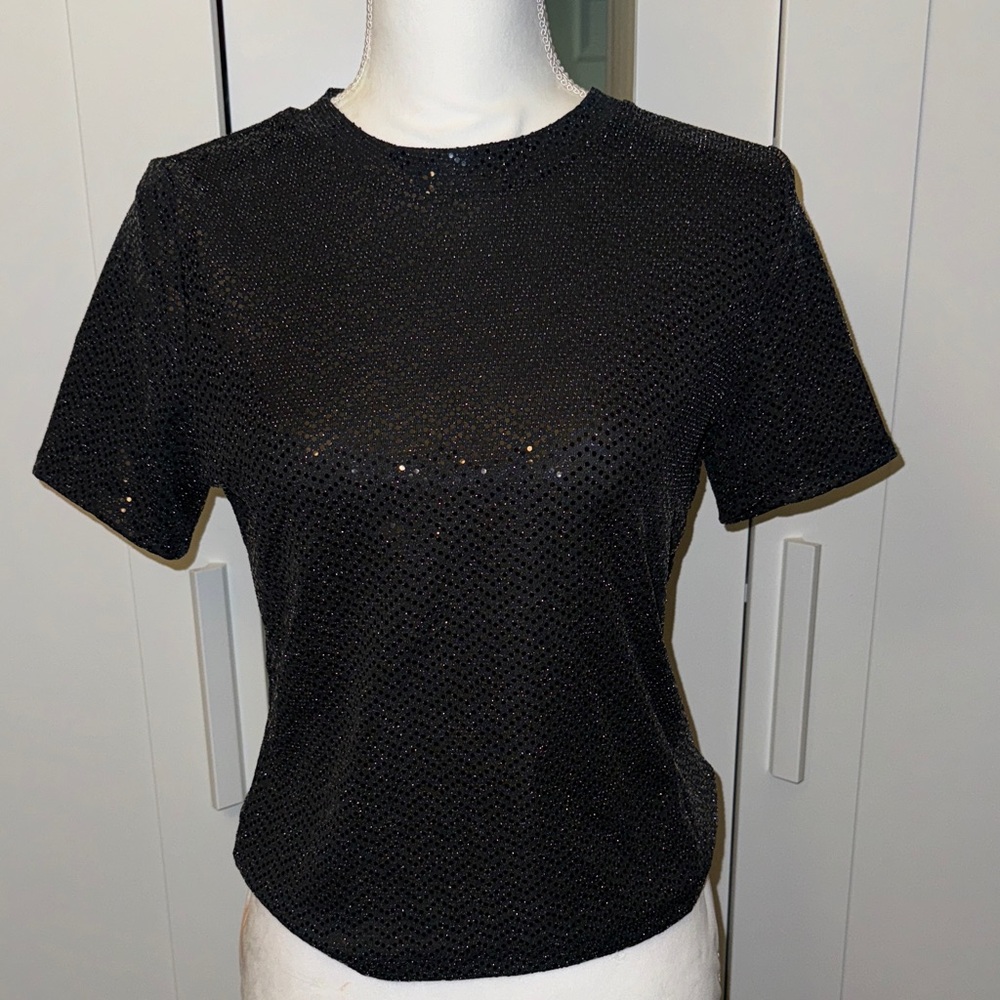 Black sequins Women's Top M